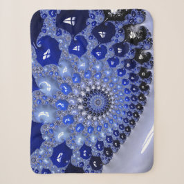 Abstrakt Blue Ombre Fraktal Bubbles Sherpadecke