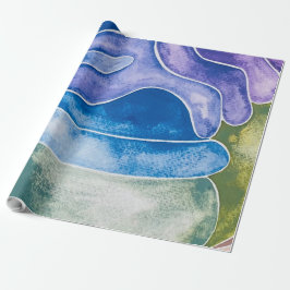 Abstrakt Blue Ombre Geschenkpapier