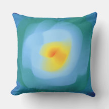 Abstrakt Blue Rose Pillow