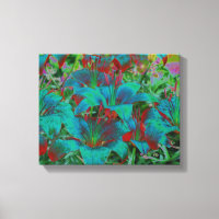 Abstrakt Blue Taglilien Raindrops Blume