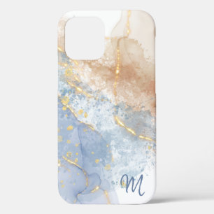Abstrakt Blue, Taupe und Gold Case-Mate iPhone Cas Hülle