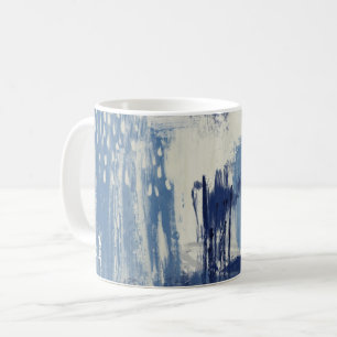 Abstrakt Blue und Elfenbein Kaffeetasse