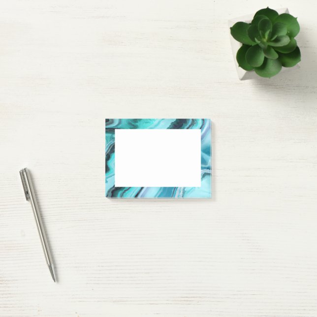 Abstrakt Blues Stylish Trendy Post-it Klebezettel (Büro)