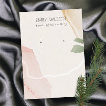 Abstrakt Blush Earthy Green Study Earring Display