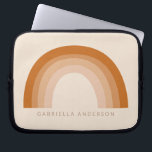 Abstrakt Boho 70er Rainbow Terracotta Personalisie Laptopschutzhülle<br><div class="desc">Abstrakt Boho 70er Rainbow Terracotta Personalisierter Laptop-Sieb</div>