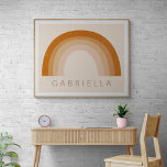 Abstrakt Boho 70er Rainbow Terracotta Personalisie Poster<br><div class="desc">Abstrakt Boho 70er Rainbow Terracotta Personalisiert Poster</div>