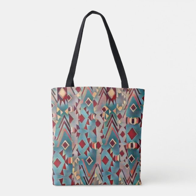Abstrakt Boho Aztec Tasche (Rückseite)