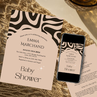 Abstrakt Boho Baby Dusche Einladung