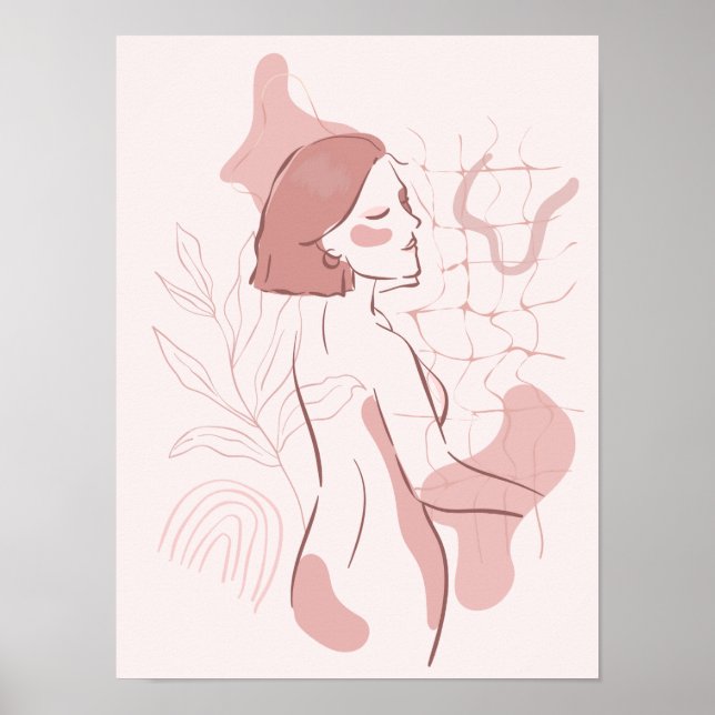Abstrakt Boho Illustration Poster (Vorne)