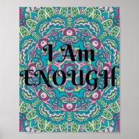 Abstrakt Boho Mandala Ich bin genug Bestätigung