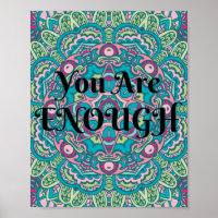 Abstrakt Boho Mandala Sie sind genug Bejahung