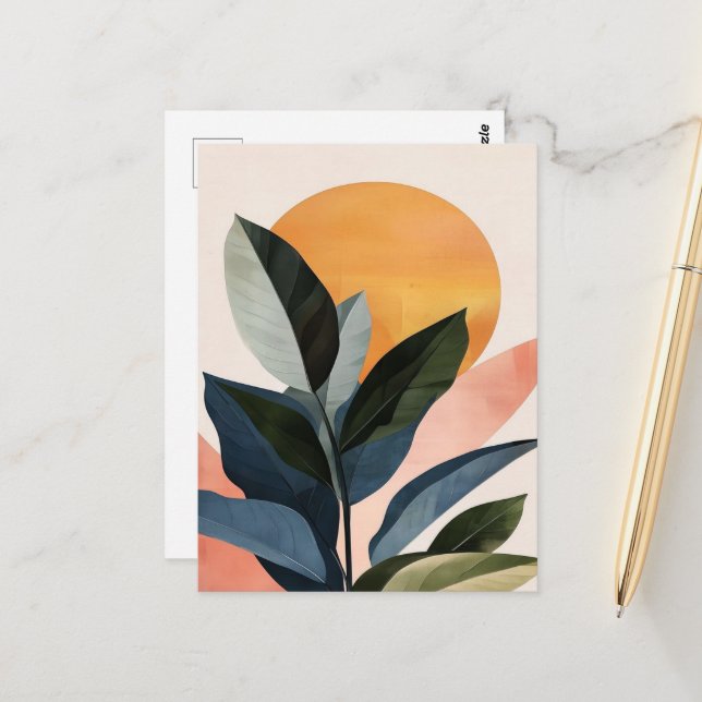 Abstrakt Boho Moderne Clip Art Printable Bundle - Postkarte (Vorderseite/Rückseite Beispiel)
