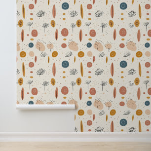 Abstrakt Boho Retro Moderne Sammlung Tapete