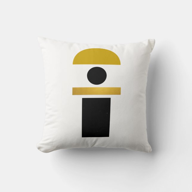 Abstrakt Boho Shapes modern Kissen (Vorderseite)