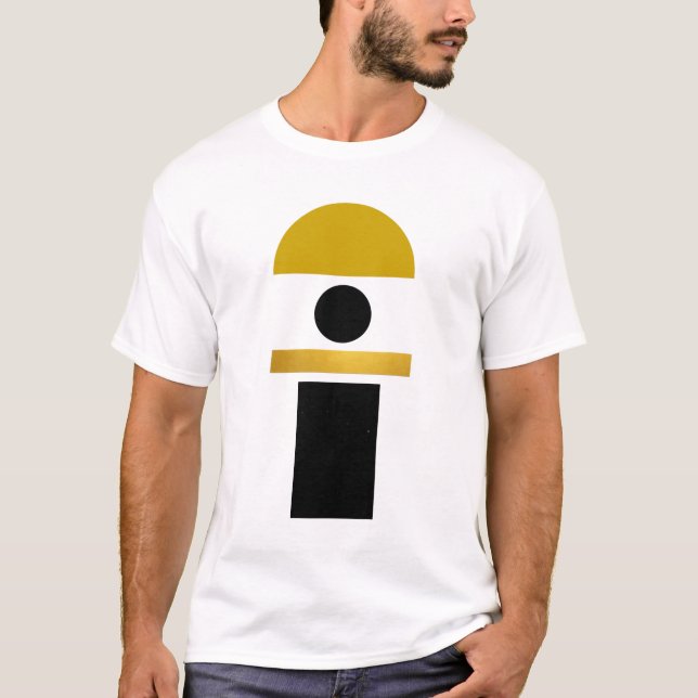 Abstrakt Boho Shapes modern T-Shirt (Vorderseite)