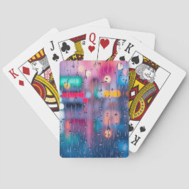 Abstrakt Bokeh Rain Spielkarten