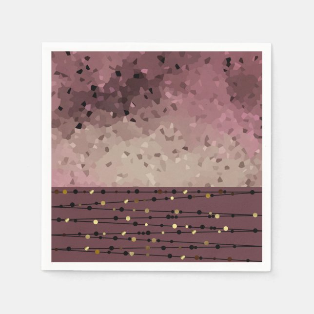 Abstrakt, braun, rosa, rosa, rosa serviette (Vorderseite)