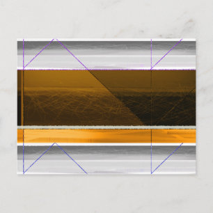 Abstrakt braun und gelb postkarte