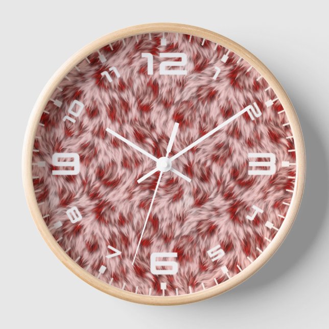 Abstrakt-braune Fabric Pelz Hintergrund-24602 Uhr (Vorderseite)