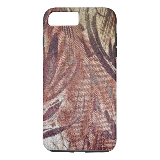 Abstrakt-braunes Blumendesign 2 Case-Mate iPhone Hülle (Rückseite)