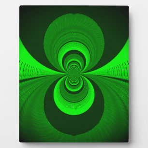 Abstrakt Bright Green Groovy Kaleidoscope Muster Fotoplatte