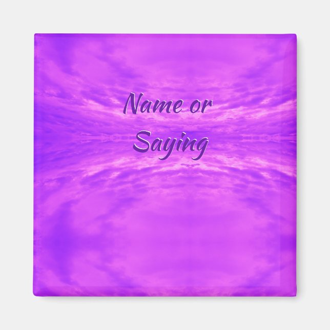 Abstrakt Bright Lilac Clouds Foto Magnet (Vorne)
