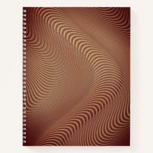 Abstrakt-Brown-Wave-Notebook Notizbuch