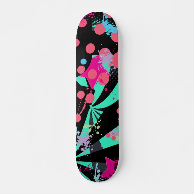 Abstrakt Burst Skate Deck Skateboard (Vorne)