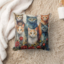 Abstrakt Cat Lovers Dekoration Oma Mutter Tochter
