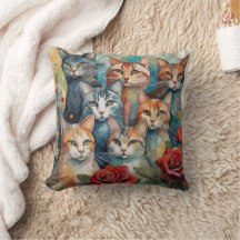 Abstrakt Cat Lovers Dekoration Oma Mutter Tochter