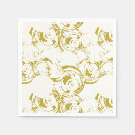 Abstrakt Champagner Gold Swirl Serviette