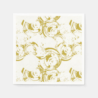Abstrakt Champagner Gold Swirl Serviette