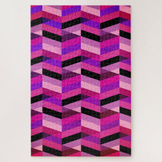 Abstrakt Chevron/Fischgrätenmuster | Lila & Violet