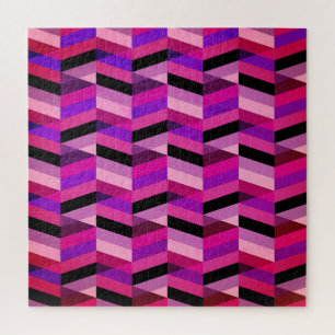 Abstrakt Chevron/Fischgrätenmuster Lila & Violet