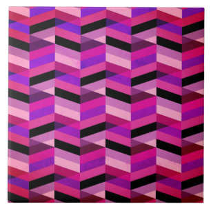 Abstrakt Chevron/Fischgrätenmuster Lila & Violet Fliese