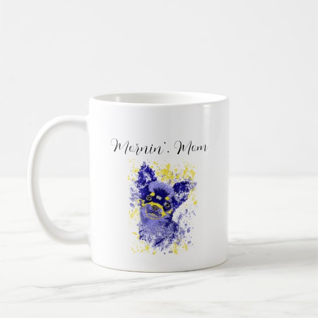 Abstrakt Chihuahua Kaffeetasse (Links)