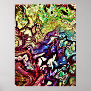 Abstrakt Color Study 235, von Kathleen Kost, 2020 Poster