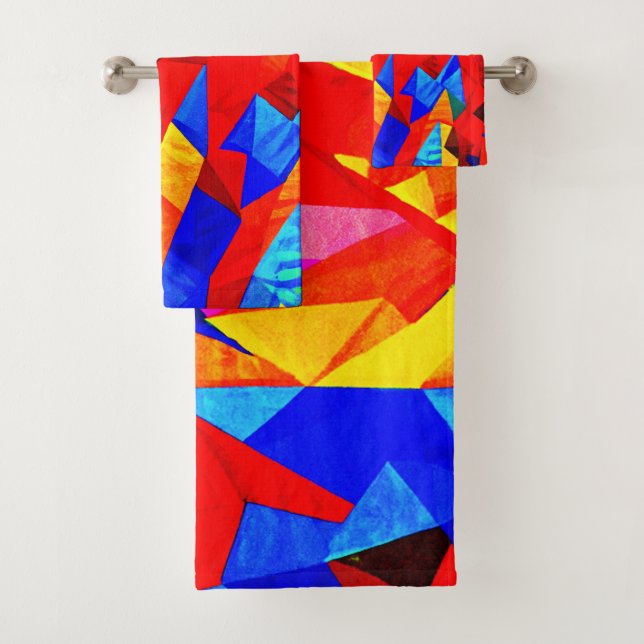 Abstrakt Color Symphony Badhandtuch Set (Insitu)