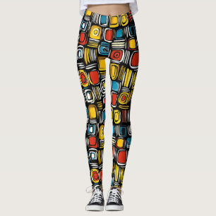 Abstrakt Colors Psychedelic Leggings