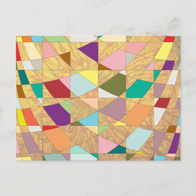 Abstrakt Colors Sun Burst Postkarte (Vorderseite)