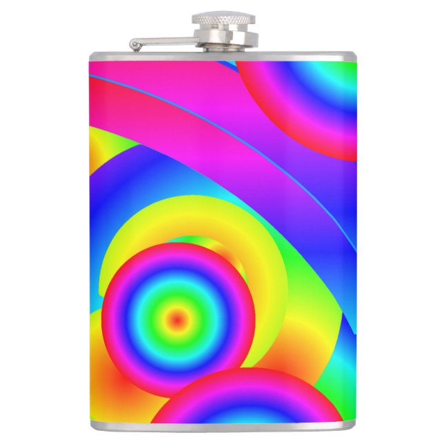 Abstrakt Comet Vinyl Wrapped Flask Flachmann (Vorderseite)