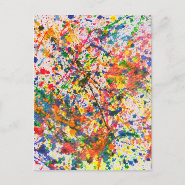 Abstrakt - Crayon - Mardi Gras Postkarte (Vorderseite)