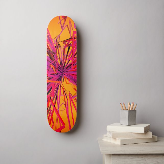 Abstrakt Crazy Strings Skateboard (Wandkunst)