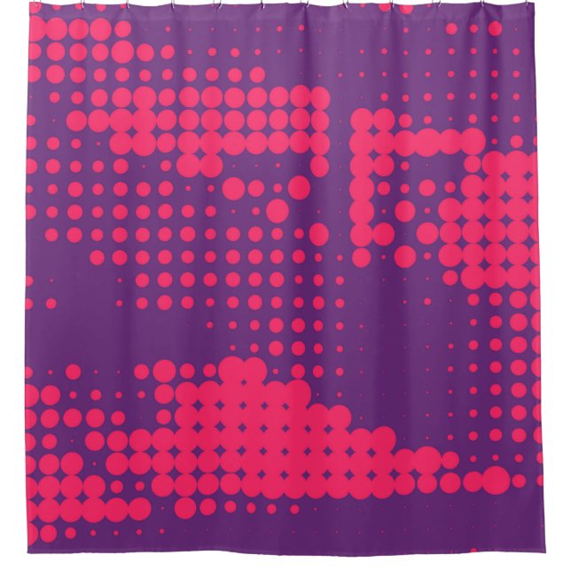 Abstrakt Creative Concept Comic Pop Art Blanche Duschvorhang (Vorderseite)