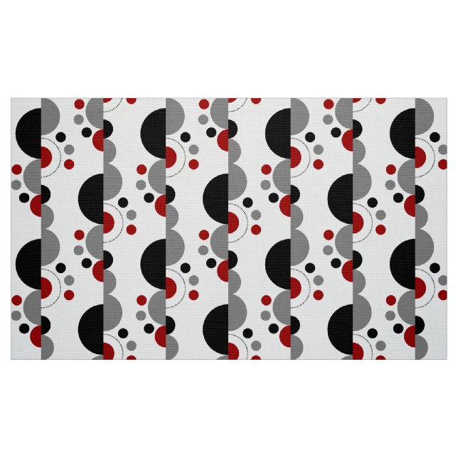 Abstrakt Crescents 01 - Ruby Red Stoff (Fat Quarter (45,7 x 55,9 cm))