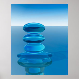 Abstrakt Crystal Zen Poster