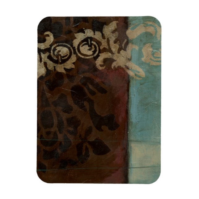 Abstrakt Damask Tapestry von Jennifer Goldberger Magnet (Vertikal)