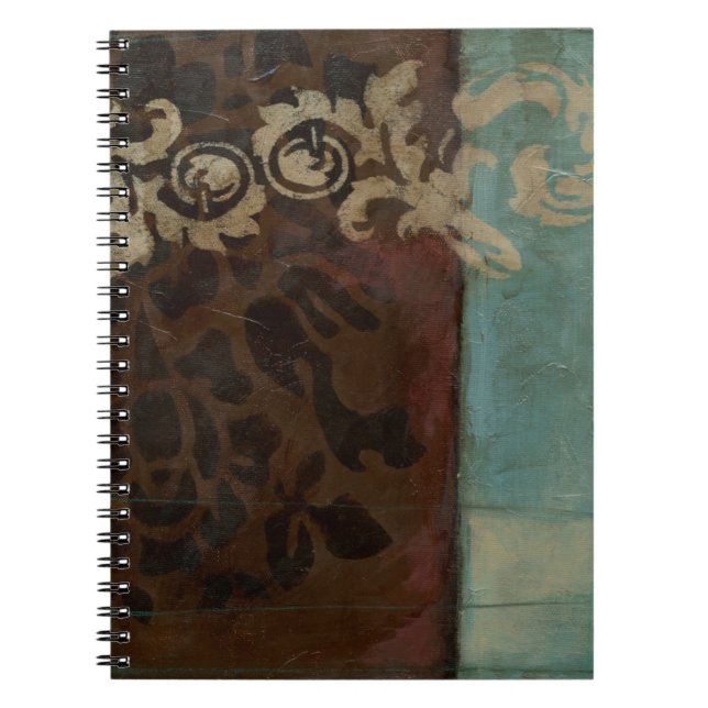 Abstrakt Damask Tapestry von Jennifer Goldberger Notizblock (Vorderseite)
