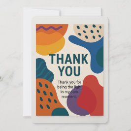 Abstrakt Danke Card - Herzliche Nachricht mit eine