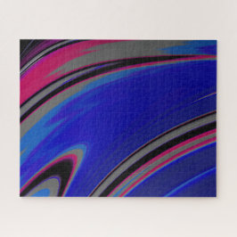 Abstrakt Dark Blue Gray Magenta Fraktal Swirl